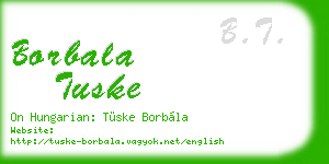 borbala tuske business card